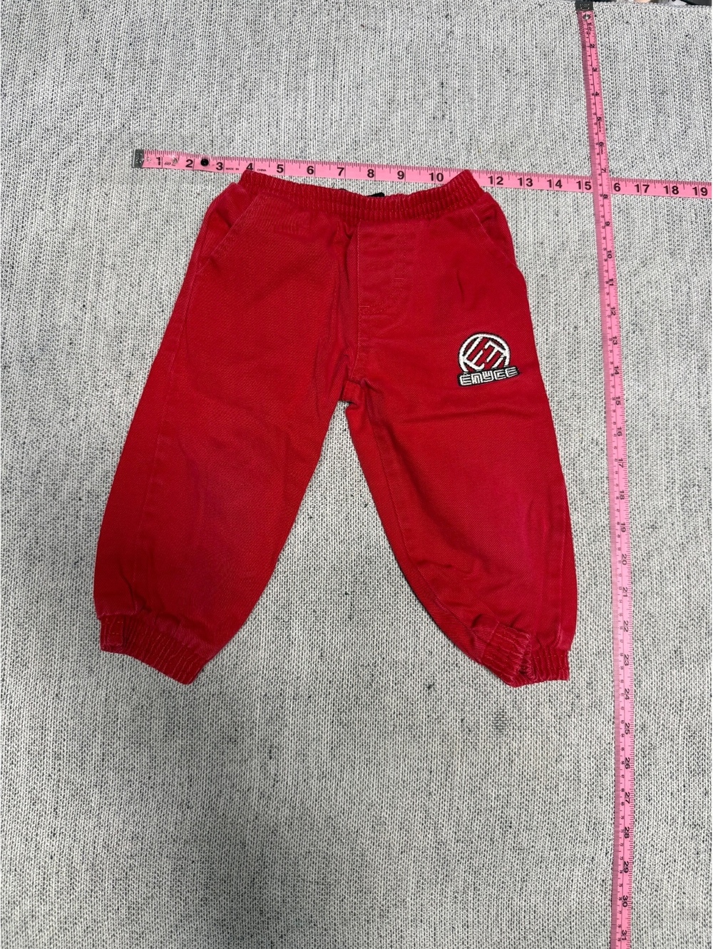 Y2K Enyce Sean Combs Red Cotton Jogger Pants Toddler 24M